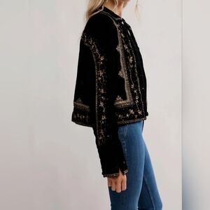 FREE PEOPLE MAXXIE EMBILLISHED JACKET